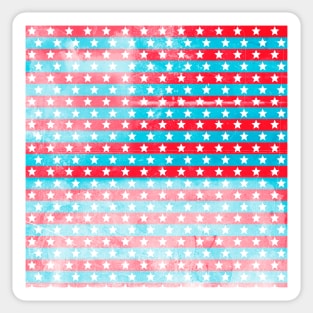 Red white and blue stars and stripes in an Americana tribute Sticker